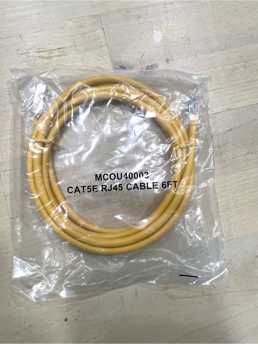 Ethernet CAT5e RJ45 Network Patch Cable - Yellow